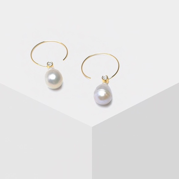 Last one Faux pearl Earrings Art deco European design - Picture 4 of 9